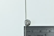 Load image into Gallery viewer, 14K 0.45 Ct Diamond Round Solitaire Snake Chain Necklace 16.75" White Gold