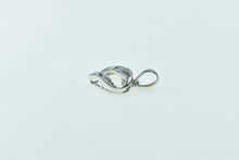 Load image into Gallery viewer, 10K Baguette Diamond Heart Love Symbol Pendant White Gold