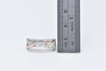 Load image into Gallery viewer, 10K Baguette Diamond Zig Zag Square Band Ring White Gold