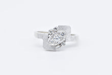 Load image into Gallery viewer, 14K 1930's 0.33 Ctw Diamond Bypass Engagement Ring White Gold