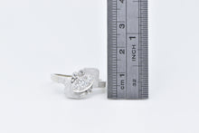 Load image into Gallery viewer, 14K 1930's 0.33 Ctw Diamond Bypass Engagement Ring White Gold