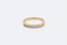 Load image into Gallery viewer, 10K 0.54 Ctw Princess Diamond Wedding Band Ring Yellow Gold