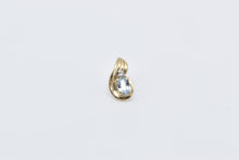 Load image into Gallery viewer, 10K Oval Blue Topaz Diamond Accent Single Stud Earring Yellow Gold