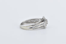 Load image into Gallery viewer, 10K 0.50 Ctw Diamond Halo Vintage Engagement Ring White Gold