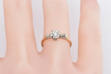 Load image into Gallery viewer, 14K 1940's 0.23 Ctw Diamond Promise Engagement Ring Yellow Gold