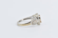 Load image into Gallery viewer, 10K Diamond Marquise Halo Vintage Statement Ring Yellow Gold