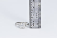 Load image into Gallery viewer, 14K 0.65 Ctw Diamond Pave Cluster Engagement Ring White Gold
