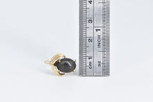 Load image into Gallery viewer, 10K Oval Black Petrified Wood Leaf Vintage Ring Yellow Gold