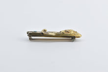 Load image into Gallery viewer, 14K Victorian Ornate Tiger Turquoise Floral Branch Pin/Brooch Yellow Gold