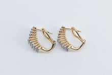 Load image into Gallery viewer, 10K 1.00 Ctw Diamond Squared French Clip Cluster Earrings Yellow Gold