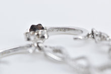 Load image into Gallery viewer, 10K Diamond Twist Spiral Dangle Fashion Earrings White Gold