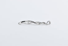 Load image into Gallery viewer, 10K Diamond Twist Spiral Dangle Fashion Pendant White Gold
