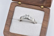 Load image into Gallery viewer, 14K 0.80 Ctw Princess Diamond Engagement Ring White Gold