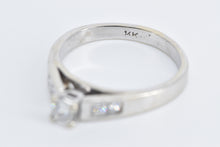 Load image into Gallery viewer, 14K 0.80 Ctw Princess Diamond Engagement Ring White Gold