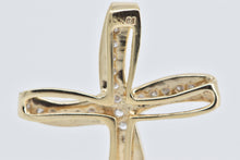 Load image into Gallery viewer, 10K Classic Diamond Wavy Vintage Cross Christian Pendant Yellow Gold