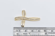 Load image into Gallery viewer, 10K Classic Diamond Wavy Vintage Cross Christian Pendant Yellow Gold