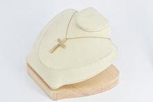 Load image into Gallery viewer, 10K Classic Diamond Wavy Vintage Cross Christian Pendant Yellow Gold