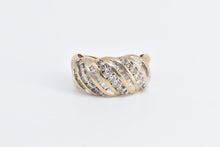 Load image into Gallery viewer, 10K 1.00 Ctw Round & Baguette Diamond Twist Band Ring Yellow Gold