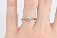 Load image into Gallery viewer, 14K 0.42 Ct Natural Diamond Solitaire Engagement Ring White Gold