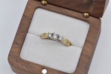Load image into Gallery viewer, 14K 0.48 Ctw Three Diamond Classic Engagement Ring Yellow Gold