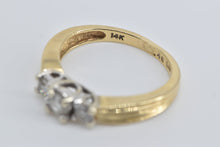Load image into Gallery viewer, 14K 0.48 Ctw Three Diamond Classic Engagement Ring Yellow Gold