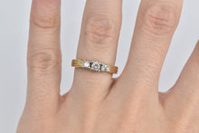 Load image into Gallery viewer, 14K 0.48 Ctw Three Diamond Classic Engagement Ring Yellow Gold