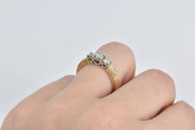 Load image into Gallery viewer, 14K 0.48 Ctw Three Diamond Classic Engagement Ring Yellow Gold