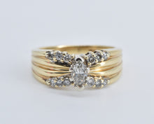 Load image into Gallery viewer, 14K 0.50 Ctw Marquise Natural Diamond Engagement Ring Yellow Gold