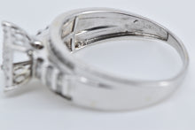 Load image into Gallery viewer, 10K 0.56 Ctw Diamond Squared Cluster Statement Ring White Gold
