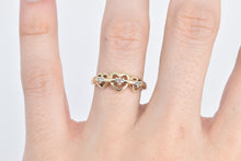 Load image into Gallery viewer, 10K Diamond Three Heart Love Symbol Promise Ring Yellow Gold