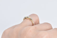 Load image into Gallery viewer, 10K Diamond Three Heart Love Symbol Promise Ring Yellow Gold
