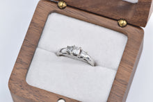 Load image into Gallery viewer, 14K 0.59 Ctw Natural Princess Diamond Engagement Ring White Gold