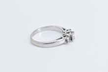 Load image into Gallery viewer, 14K 0.59 Ctw Natural Princess Diamond Engagement Ring White Gold