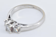 Load image into Gallery viewer, 14K 0.59 Ctw Natural Princess Diamond Engagement Ring White Gold
