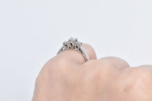 Load image into Gallery viewer, 14K 0.59 Ctw Natural Princess Diamond Engagement Ring White Gold