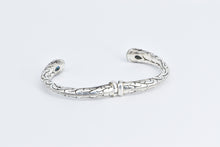 Load image into Gallery viewer, Sterling Silver Scott Kay London Blue Topaz Diamond Cuff Bracelet 7"