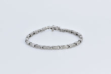 Load image into Gallery viewer, 10K 1.14 Ctw Natural Baguette Diamond Tennis Bracelet 7.75" White Gold