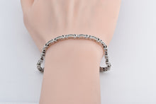 Load image into Gallery viewer, 10K 1.14 Ctw Natural Baguette Diamond Tennis Bracelet 7.75" White Gold