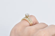 Load image into Gallery viewer, 14K 1.10 Ctw Diamond Engagement Bridal Set Ring Yellow Gold