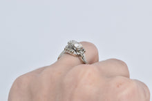 Load image into Gallery viewer, 14K 1.13 Ctw Natural Diamond Toi et Moi Engagement Ring White Gold