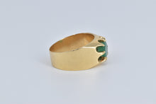 Load image into Gallery viewer, 14K 0.70 Ct Natural Emerald Belcher Ornate Ring Yellow Gold