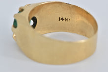Load image into Gallery viewer, 14K 0.70 Ct Natural Emerald Belcher Ornate Ring Yellow Gold