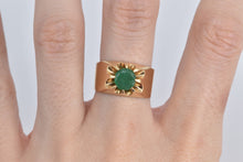 Load image into Gallery viewer, 14K 0.70 Ct Natural Emerald Belcher Ornate Ring Yellow Gold