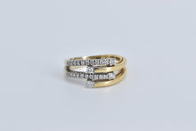 Load image into Gallery viewer, 14K 0.25 Ctw Natural Diamond Wrap Layered Band Ring Yellow Gold