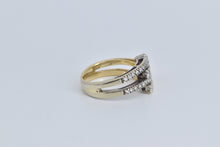 Load image into Gallery viewer, 14K 0.25 Ctw Natural Diamond Wrap Layered Band Ring Yellow Gold