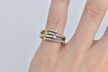 Load image into Gallery viewer, 14K 0.25 Ctw Natural Diamond Wrap Layered Band Ring Yellow Gold