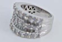 Load image into Gallery viewer, 14K 2.00 Ctw Baguette Round Natural Diamond Band Ring White Gold