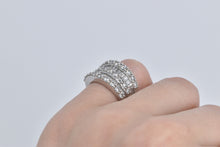 Load image into Gallery viewer, 14K 2.00 Ctw Baguette Round Natural Diamond Band Ring White Gold