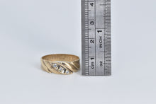 Load image into Gallery viewer, 10K Classic Diamond Striped Wedding Band Ring Yellow Gold