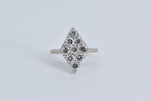 Load image into Gallery viewer, 14K 0.75 Ctw Natural Diamond Squared Cluster Ring White Gold